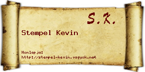 Stempel Kevin névjegykártya
